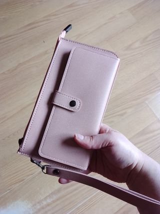 Billetera-monedero rosa elegante de mujer