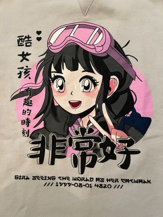 Sudadera gris anime (talla 9)