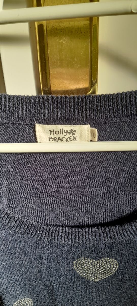 Jersey de punto fino azul marino