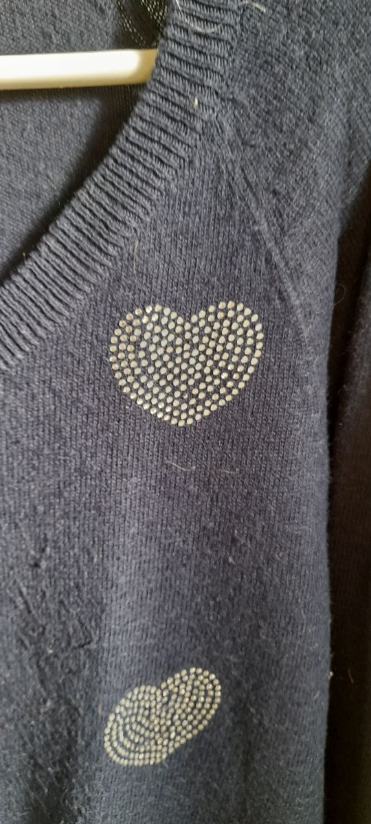 Jersey de punto fino azul marino