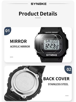 SYNOKE-reloj digital militar para hombre, NUEVO