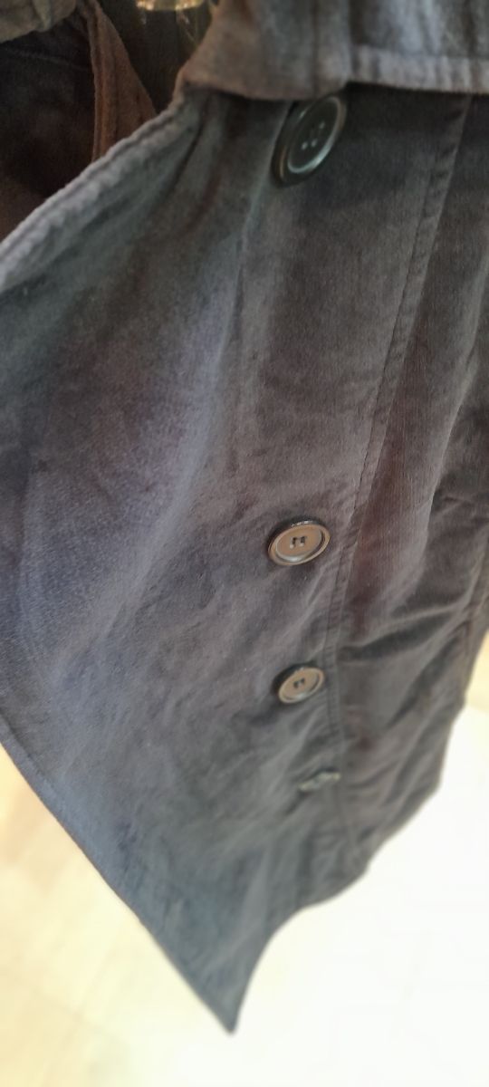 Chaqueta de ante azul marino