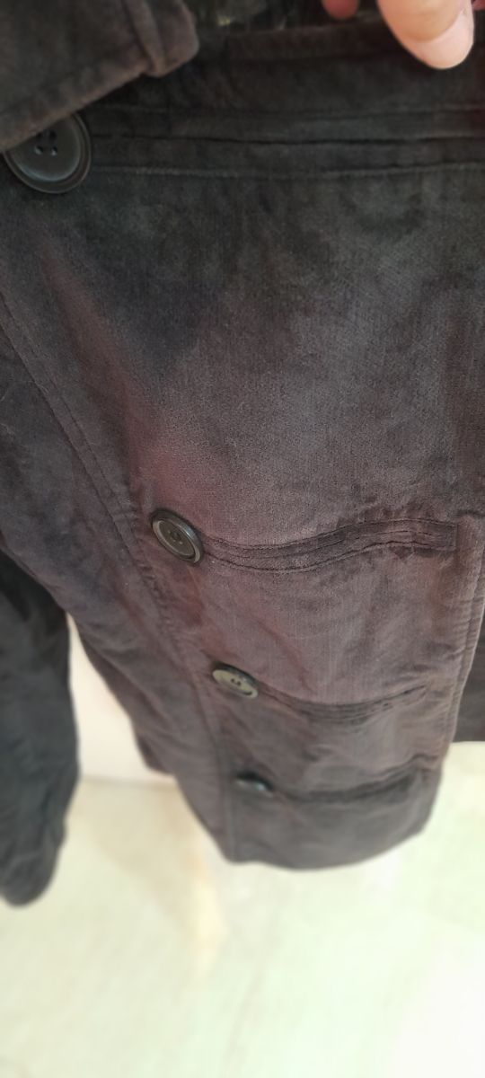 Chaqueta de ante azul marino