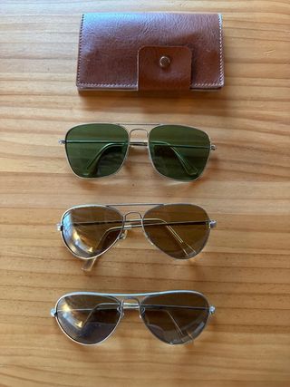 Gafas tipo aviador metálicas