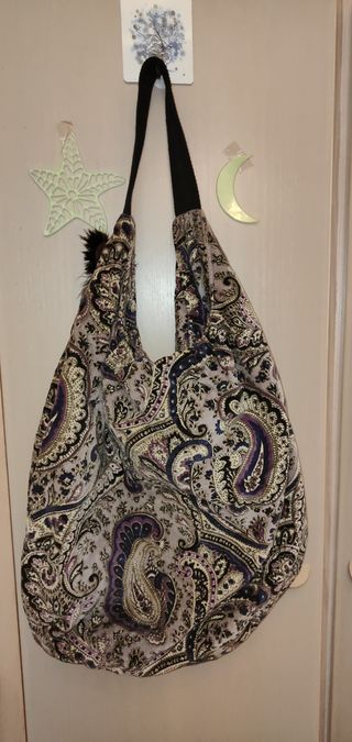 Bolso grande de terciopelo