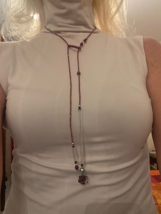 Collana cravattino vetro