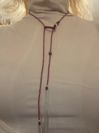 Collana cravattino vetro