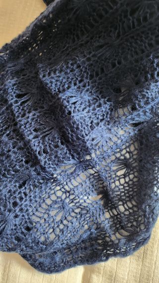 Bufanda azul cerrada