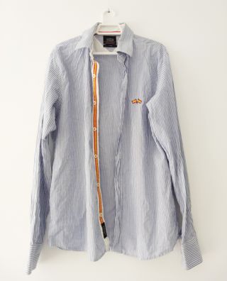 Camisa manga larga hombre, detalles tricolorEspaña