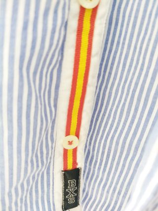 Camisa manga larga hombre, detalles tricolorEspaña