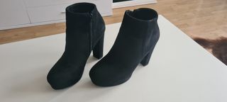 Botin antelina negro 38