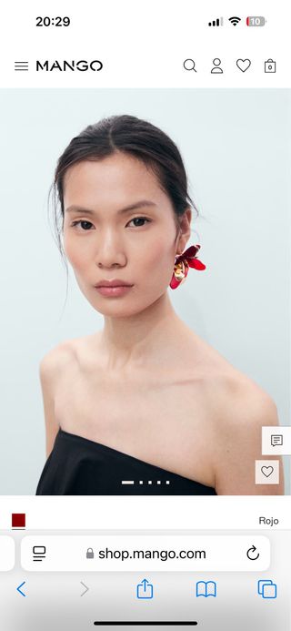 Pendientes rojos de flor