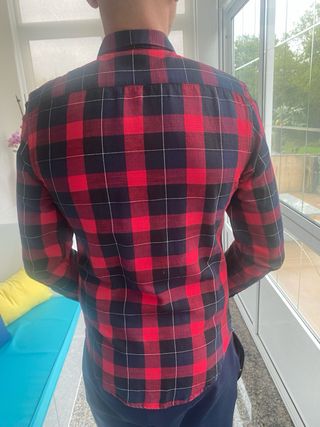 Camisa cuadros Slim Zara 