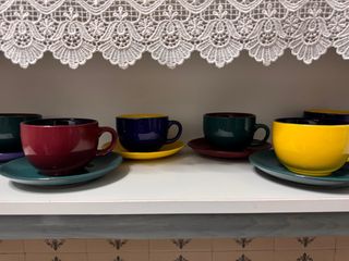 Conjunto 6 tazas colores