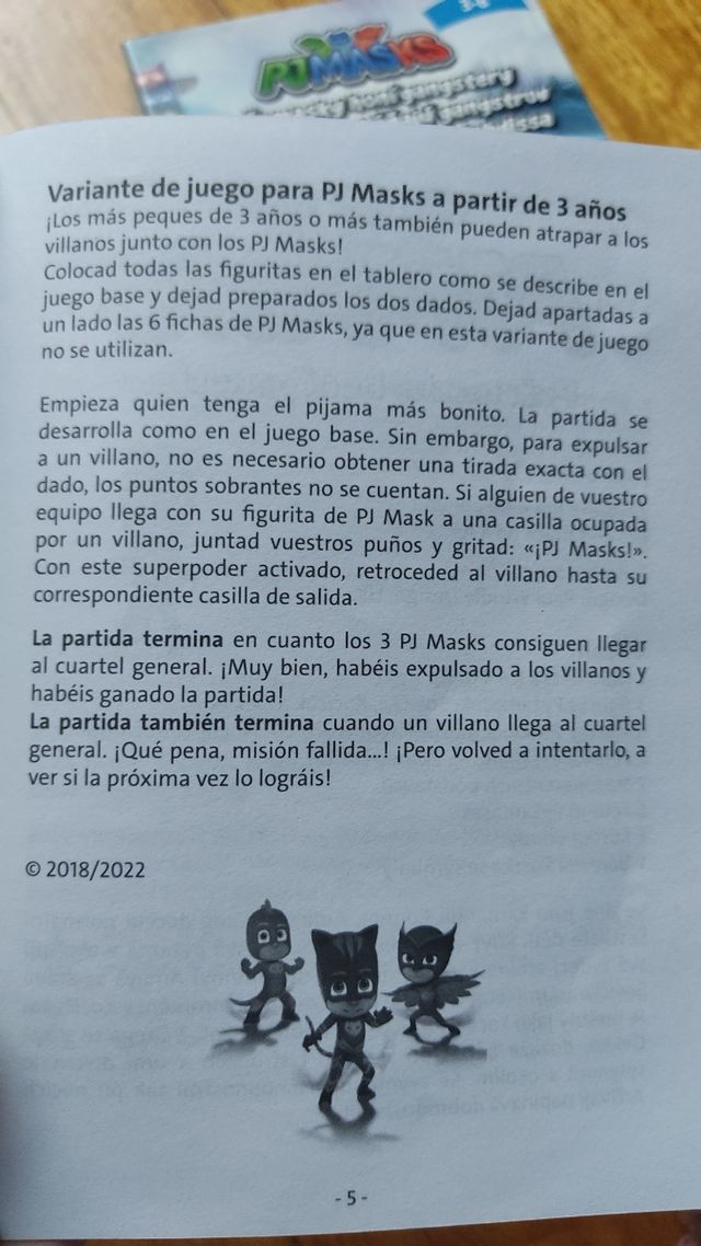 Juego de mesa PJ Masks