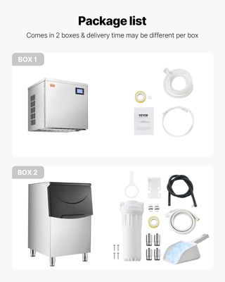 Fabbricatore di ghiaccio commerciale VEVOR 360LBS/