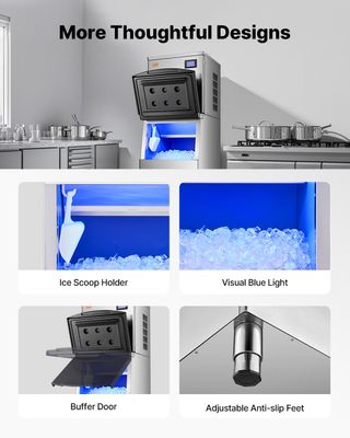 Fabbricatore di ghiaccio commerciale VEVOR 360LBS/