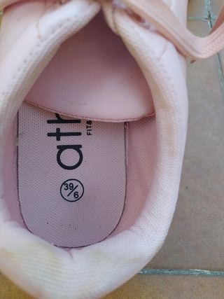 Zapatillas deporte polipiel rosa