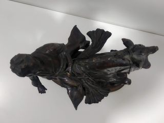 Figura jinete rejoneador de bronce