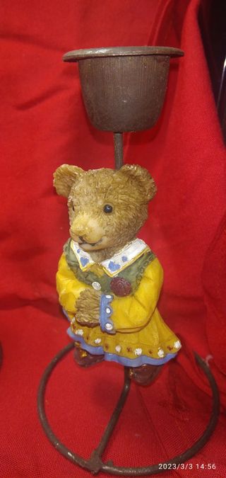 6 portacandele segnaposto orsachiotti da tavola