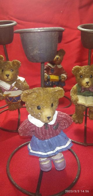 6 portacandele segnaposto orsachiotti da tavola