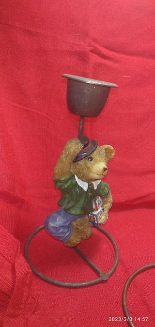 6 portacandele segnaposto orsachiotti da tavola