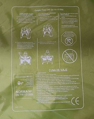 Cuna viaje Ms con colchón adicional