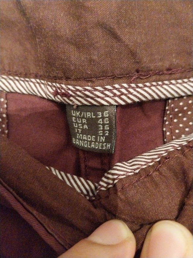 Bermudas Granate Talla 46