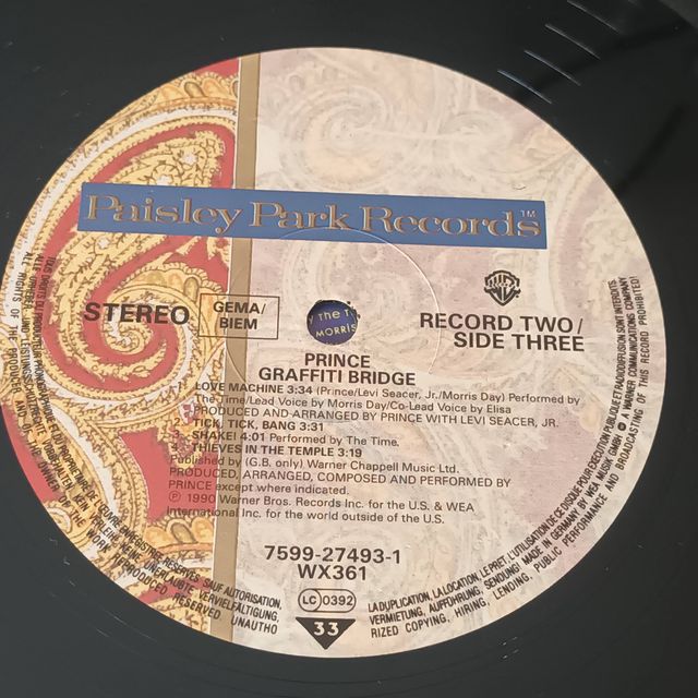 Vinilo. Prince ‎– Graffiti Bridge