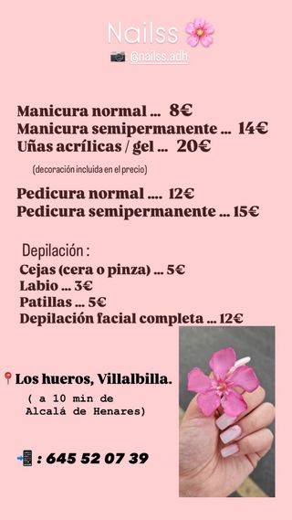 Esteticista villalbilla/alcala de henares