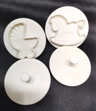 Moldes galletas y fondant bautizo