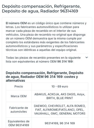 Depósito compensación de radiador