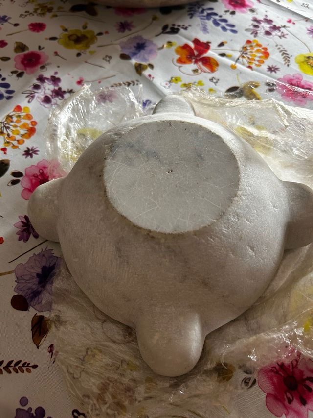 Stupendo Mortaio in marmo bianco di carrara