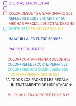 PELUQUERÍA MAQUILLAJE 