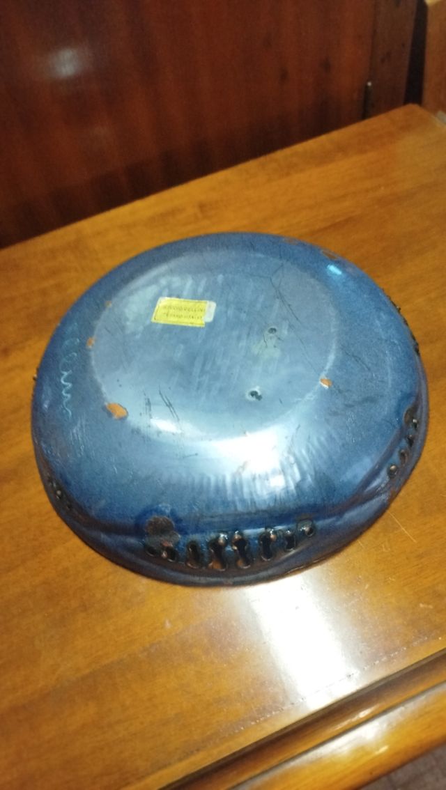 Piatto in rame smaltato studio Cellini 