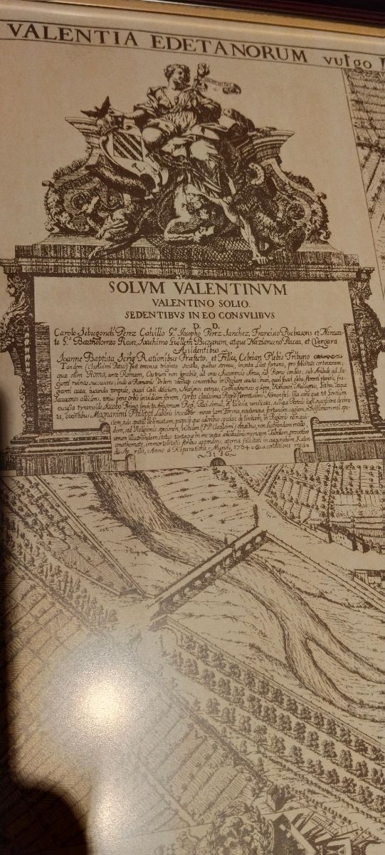 Cuadro con Antigua Lámina Valencia del Cid