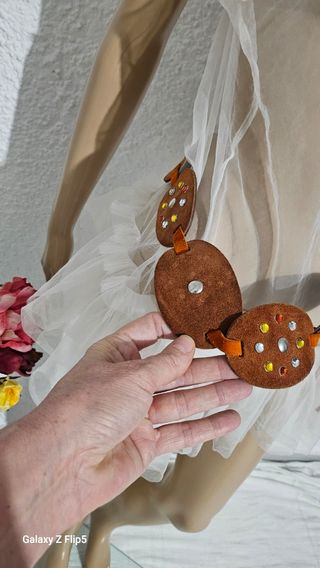 Cintura vintage donna in scamoscio e brillanti