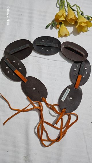 Cintura vintage donna in scamoscio e brillanti