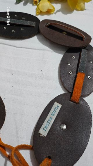 Cintura vintage donna in scamoscio e brillanti