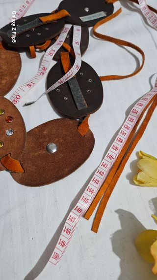 Cintura vintage donna in scamoscio e brillanti