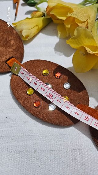 Cintura vintage donna in scamoscio e brillanti