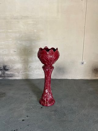 Antiguo pedestal macetera maceta ceramica