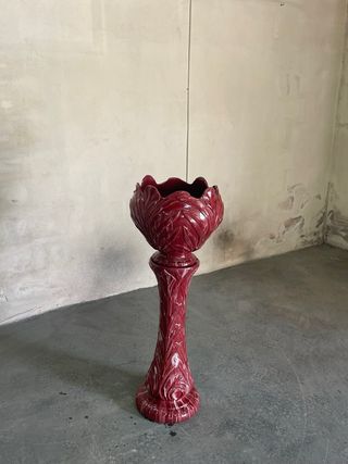 Antiguo pedestal macetera maceta ceramica