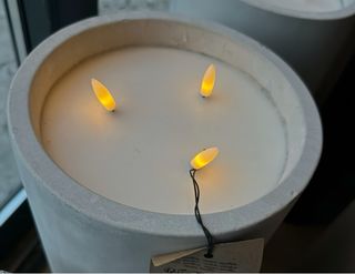 Velas solares de cemento para exteriores