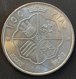 100 Pesetas 1966 (69) Palo Recto ¡TROQUELADA!