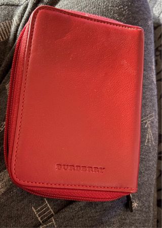 Burberry borsellino pelle rosso
