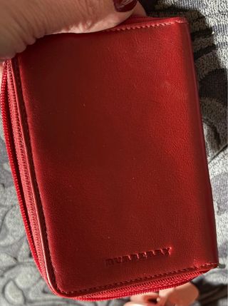 Burberry borsellino pelle rosso