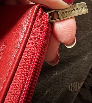 Burberry borsellino pelle rosso