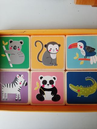 I miei animali di legno. Gioco delle coppiel