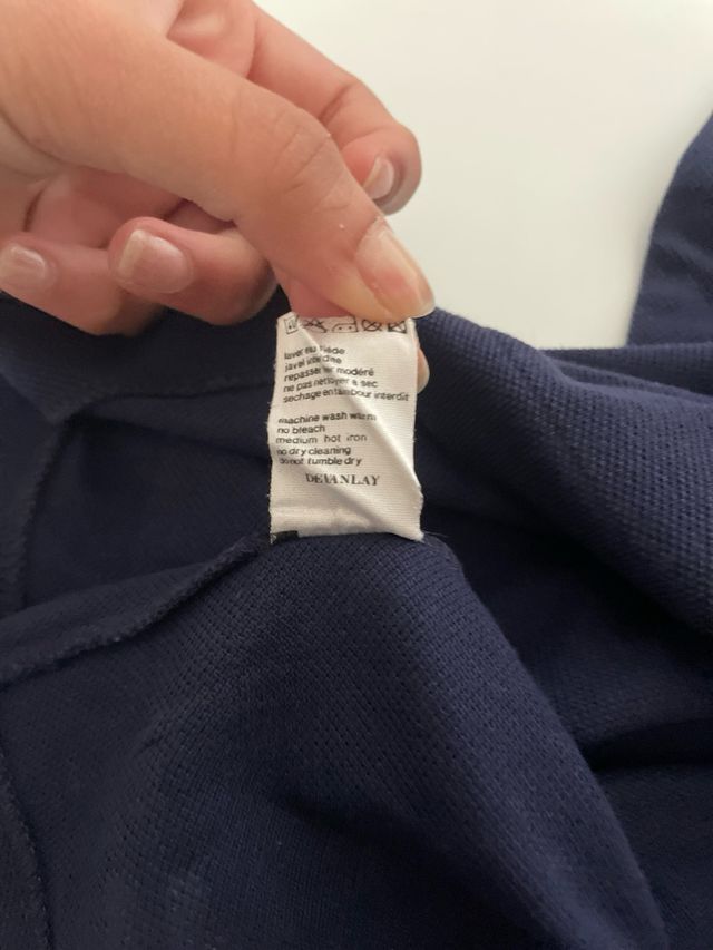 Polo Lacoste blu a maniche corte